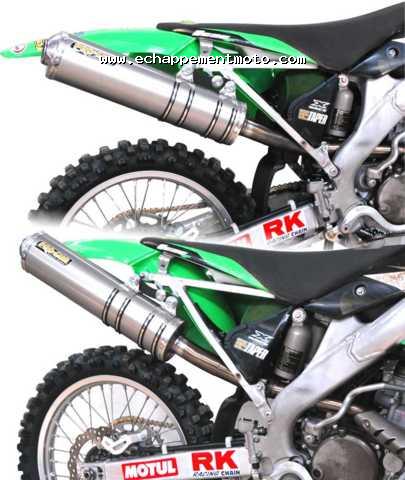 ECHAPPEMENT MOTO CROSS NINJA POT PROGUN OVALE KAWASAKI KXF 250 2007 SILVER ECHAPPEMENT MOTO CROSS NINJA POT PROGUN OVALE KAWASAKI KXF 250 2007 SILVER